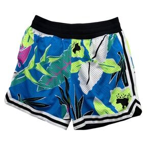 Chubbies Mens Tropical Mesh Basketball Shorts Blue Floral SM22LG0034 Small